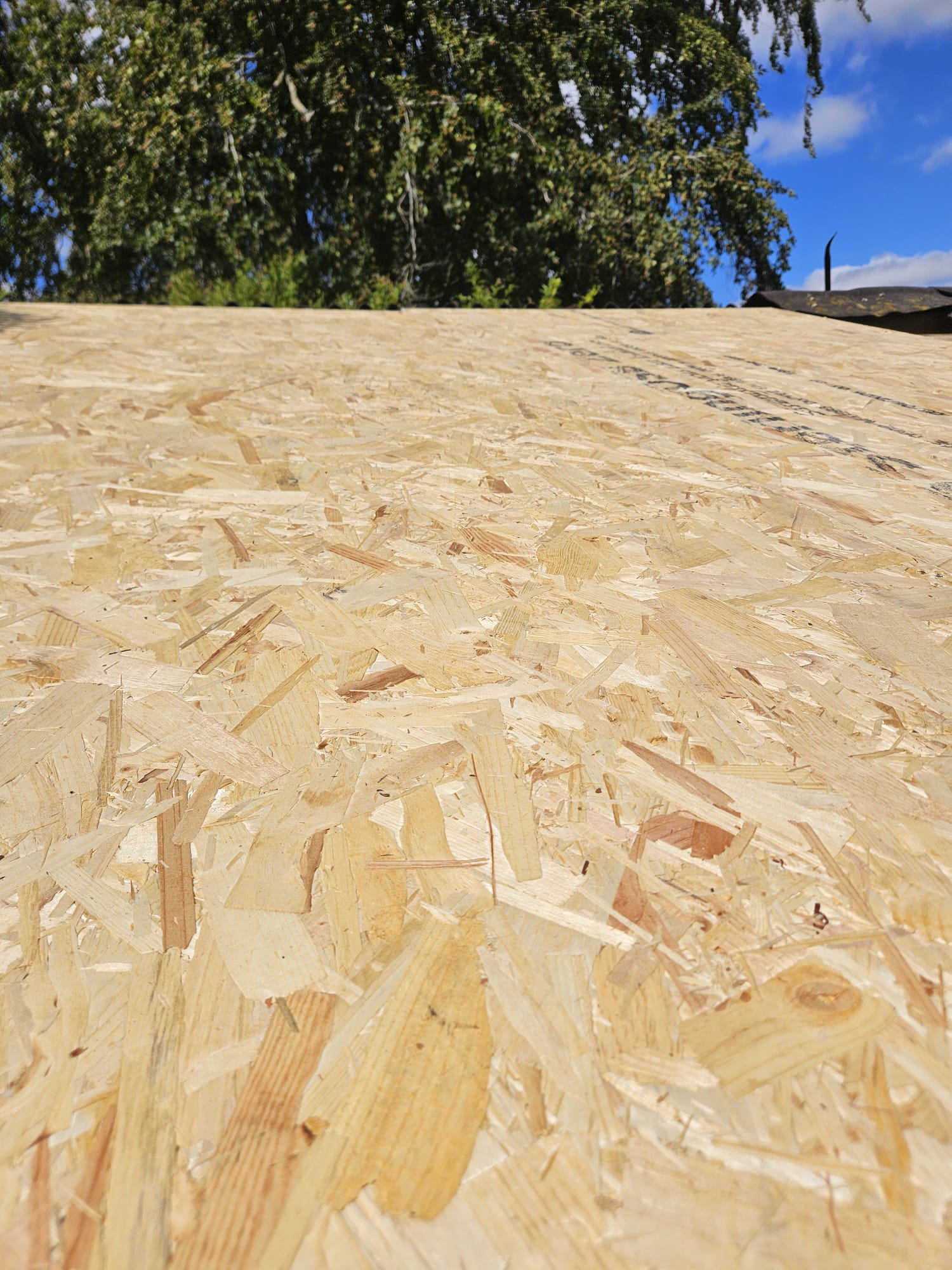 New board decking fixed down ready for felting on a Surrey flat roof